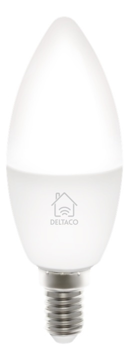 DELTACO SMART HOME LED light, E14, WiFI, 5W, 2700K-6500K, dimmable, wh i gruppen HJEM, HUS OG HAGE / Smarthus / Smart belysning hos TP E-commerce Nordic AB (38-79215)
