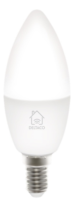 DELTACO SMART HOME LED-lampe, E14, WiFI, 4,5W, 2700K-6500K, dimbar, hvit i gruppen HJEM, HUS OG HAGE / Smarthus / Smart belysning hos TP E-commerce Nordic AB (38-79215)