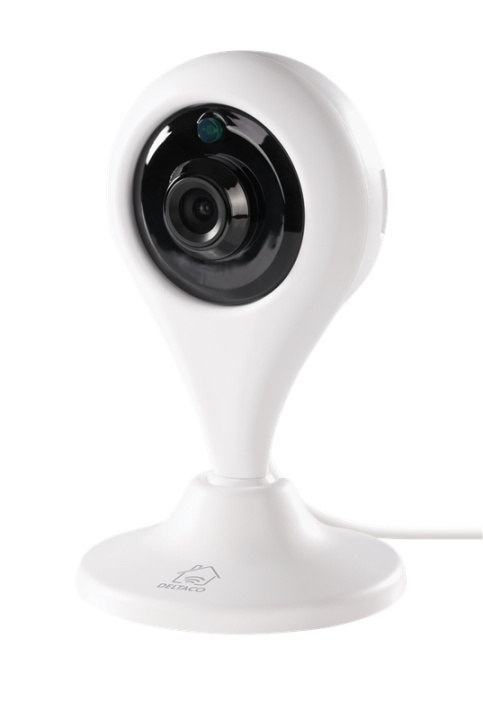 DELTACO SMART HOME network camera for indoor use, 720p, WiFi 2.4GHz i gruppen HJEM, HUS OG HAGE / Alarm, Sikkerhet og overvåking / Overvåkingskameraer / Digitalt (nettverk) / Innendørs kameraer hos TP E-commerce Nordic AB (38-79218)