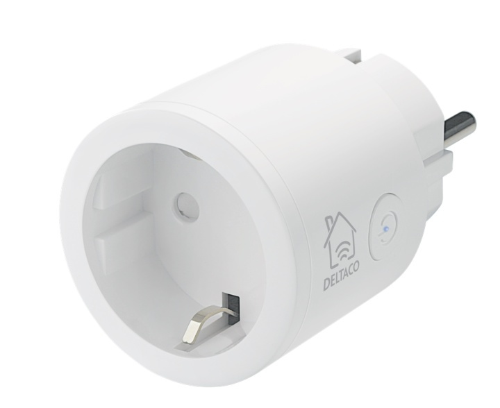 DELTACO SMART HOME bryter, WiFi, 1xCEE 7/3, 10A, timer, hvit i gruppen HJEM, HUS OG HAGE / Smarthus / Smart plugs hos TP E-commerce Nordic AB (38-79219)