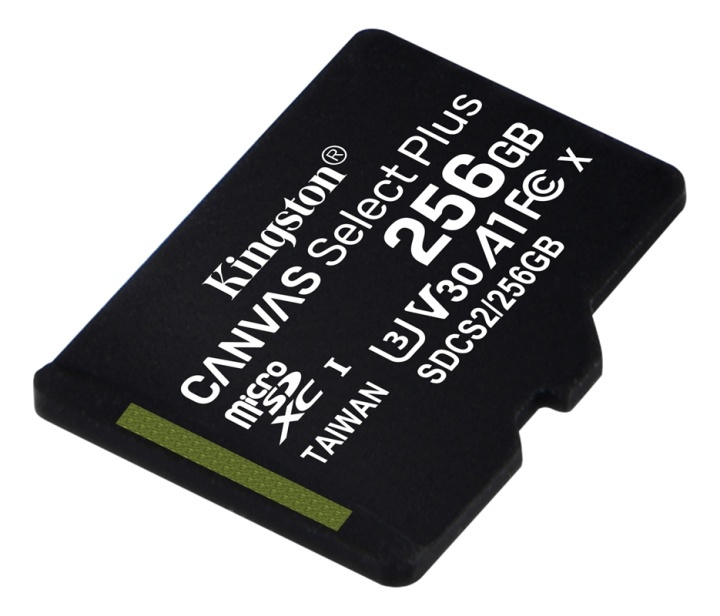 Kingston 256 GB micSDXC Canvas Select Plus 100R A1 C10 1-pk. uten ADP i gruppen Elektronikk / Lagringsmedia / Minnekort / MicroSD/HC/XC hos TP E-commerce Nordic AB (38-79238)
