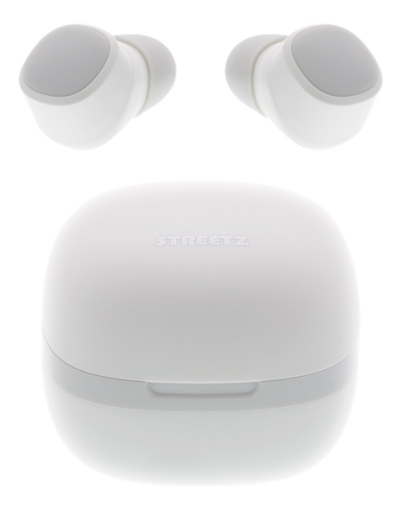 STREETZ True Wireless Stereo in-ear, IPX6, doble ørepropper, hvit i gruppen Elektronikk / Lyd & Bilde / Hodetelefoner & Tilbehør / Hodetelefoner hos TP E-commerce Nordic AB (38-79255)