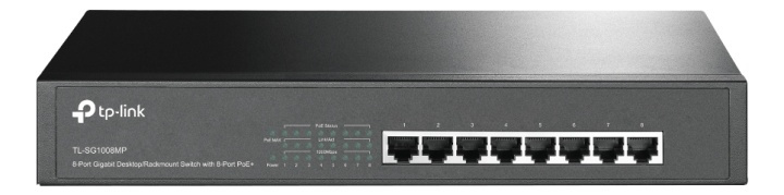 TL-LINK 8-port Gigabit PoE+-bryter, 8 Gigabit RJ45-porter, 802.3at/af i gruppen Datautstyr / Nettverk / PoE hos TP E-commerce Nordic AB (38-79258)