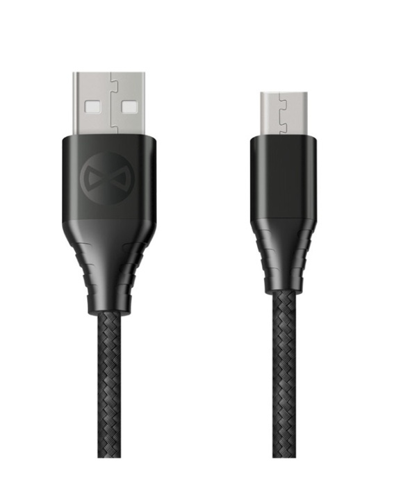 Forever Core - Fast Charge microUSB Synk/laddkabel (3A), 1,5 m i gruppen SMARTTELEFON & NETTBRETT / Ladere og Kabler / Kabler / Kabler microUSB hos TP E-commerce Nordic AB (38-79375)