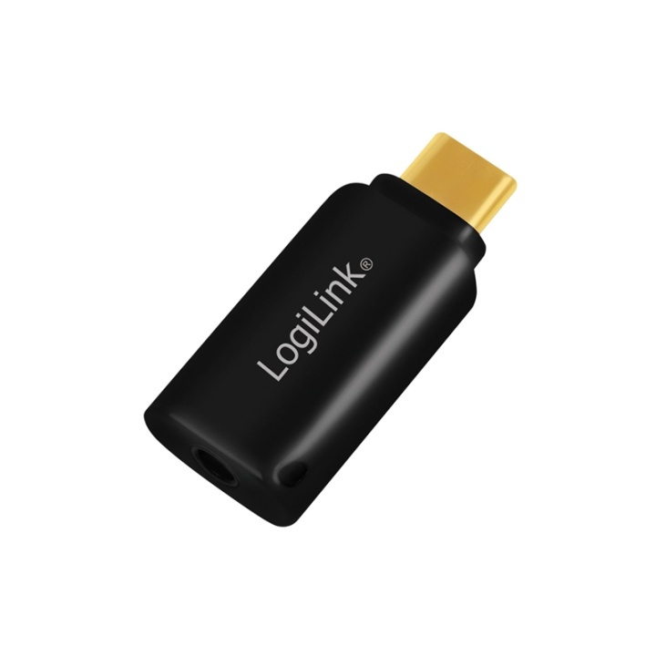 LogiLink USB-C 3,5 mm lydadapter med DAC i gruppen Elektronikk / Kabler og adaptere / Lyd analog / Adaptere hos TP E-commerce Nordic AB (38-79409)