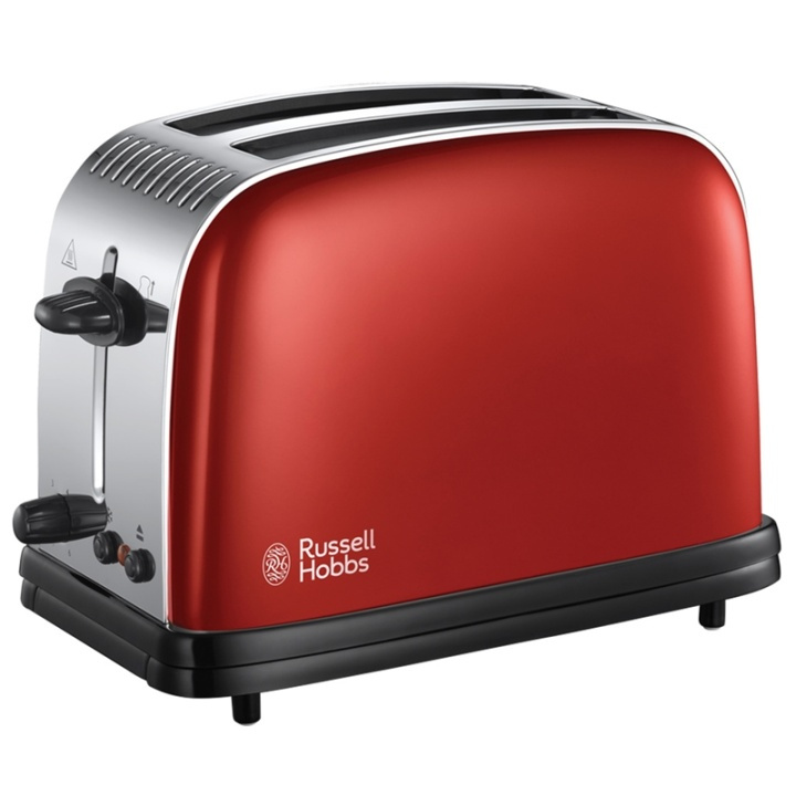 Russell Hobbs Colours Red 2 Slice Toaster i gruppen HJEM, HUS OG HAGE / Husholdningsapparater / Brødristere og toastjern / Brødristere hos TP E-commerce Nordic AB (38-79517)