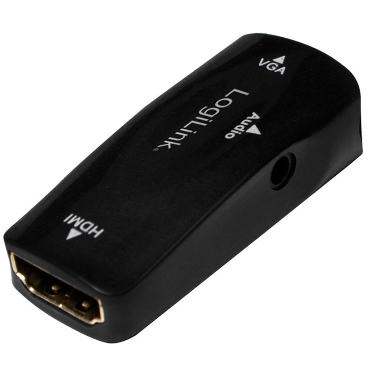 LogiLink HDMI-hona -> VGA-hona + ljud i gruppen Elektronikk / Kabler og adaptere / HDMI / Adaptere hos TP E-commerce Nordic AB (38-79636)