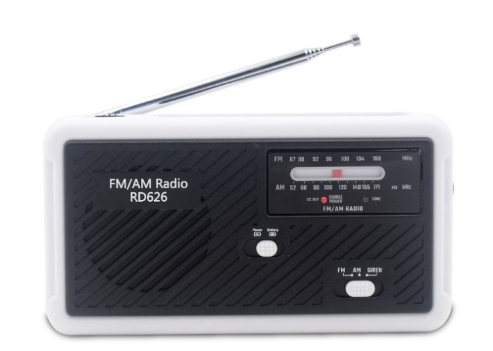 Multifunksjonell veiradio med LED-lys - FM-radio, USB, Solcell, Dynamo RD626 i gruppen Elektronikk / Lyd & Bilde / Hjemmekino, HiFi og bærbar / Radio & Vekkerklokker / Radio hos TP E-commerce Nordic AB (38-80401)