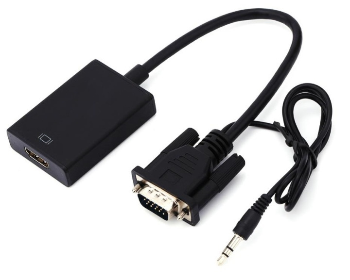 VGA till HDMI med Audio stöd, 1080p i gruppen Elektronikk / Kabler og adaptere / HDMI / Adaptere hos TP E-commerce Nordic AB (38-80520)