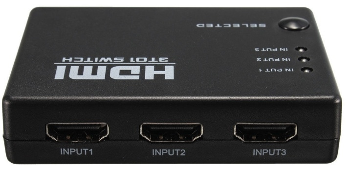 HDMI Switch 3x1 1080p med fjärrkontroll i gruppen Datautstyr / Kabler og adaptere / HDMI/VGA/DVI-switcher hos TP E-commerce Nordic AB (38-80524)