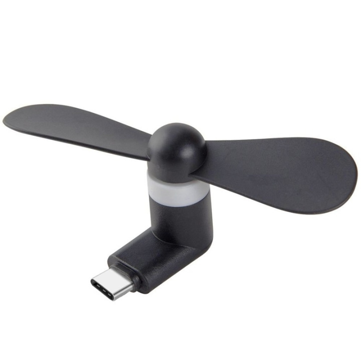 Smarttelefonvifte med USB-C - Svart i gruppen SPORT, FRITID & HOBBY / Morsomme produkter / Smarte produkter hos TP E-commerce Nordic AB (38-80649)