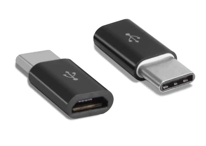 MicroUSB-B till USB-C adapter, Svart i gruppen SMARTTELEFON & NETTBRETT / Ladere og Kabler / Adaptere hos TP E-commerce Nordic AB (38-80661)