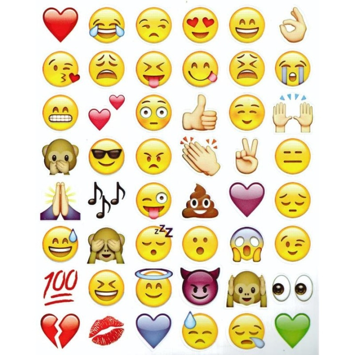 Emoji-klistremerker, 19 ark med over 900 klistremerker i gruppen LEKER, BARN OG BABY / Leker / Håndtverk hos TP E-commerce Nordic AB (38-80831)