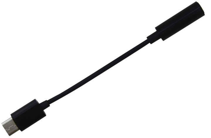 Adapter USB-C til 3,5 mm, Svart i gruppen SMARTTELEFON & NETTBRETT / Ladere og Kabler / Adaptere hos TP E-commerce Nordic AB (38-80911)