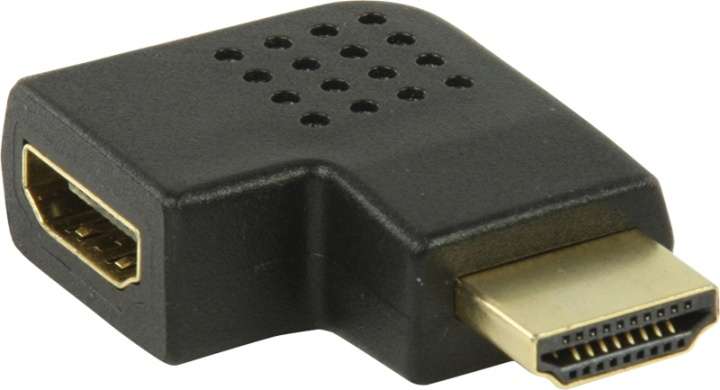 Rettvinklet HDMI-adapter, svart i gruppen Elektronikk / Kabler og adaptere / HDMI / Adaptere hos TP E-commerce Nordic AB (38-80912)