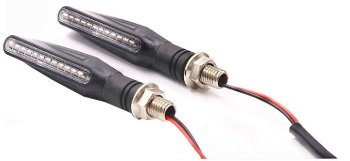 Motorsykkel Dynamisk blinklys LED, gult lys, 2-pakning i gruppen Bil / MC hos TP E-commerce Nordic AB (38-80921)
