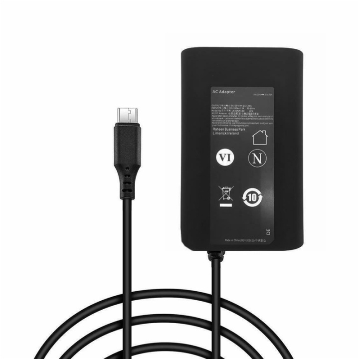 AC-adapter for Dell Type-C XPS12 9250 LAT 7370 VENUE8 45W i gruppen Datautstyr / Bærbare datamaskiner og tilbehør / Lader / Vegglader / Dell hos TP E-commerce Nordic AB (38-81022)