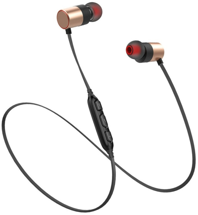 Trådløse Bluetooth-hodetelefoner, vannavstøtende, rosegull i gruppen Elektronikk / Lyd & Bilde / Hodetelefoner & Tilbehør / Hodetelefoner hos TP E-commerce Nordic AB (38-81105)