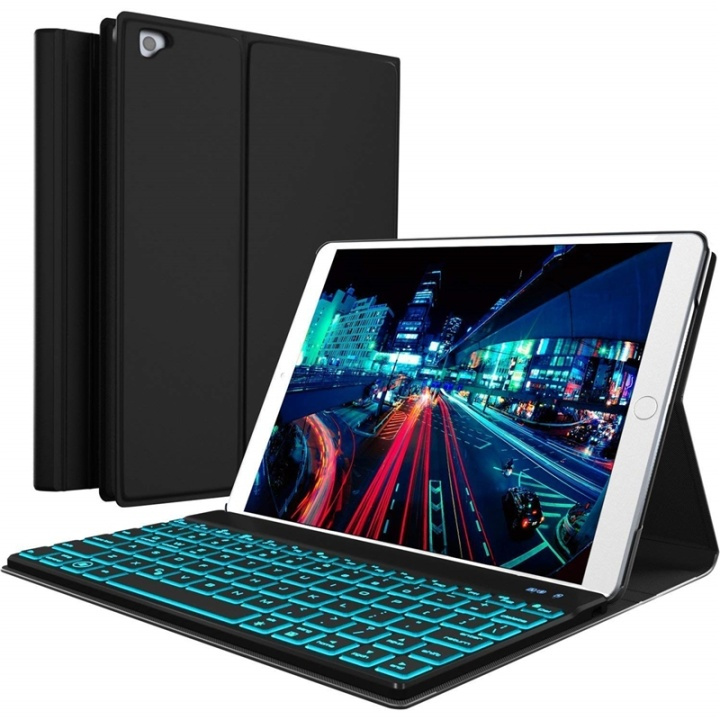 Etui med bakgrunnsbelyst tastatur for iPad 10,2