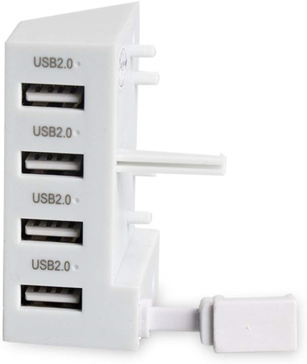 USB-Hub, 4 portar till Xbox One S, vit i gruppen Elektronikk / TV-spill & tilbehør / Xbox One hos TP E-commerce Nordic AB (38-81248)