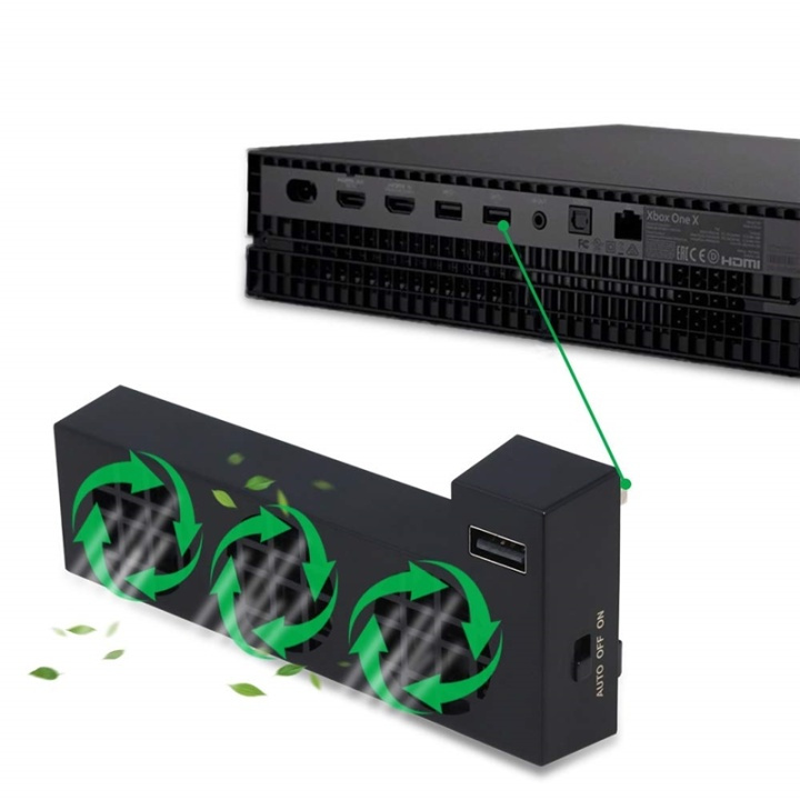 Ekstern kjølevifte for Xbox One X, svart i gruppen Elektronikk / TV-spill & tilbehør / Xbox One / Tilbehør hos TP E-commerce Nordic AB (38-81253)