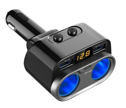 12 V splitter, 2 12 V-kontakter, 3 USB-kontakter i gruppen Bil / Tilbehør / Accessories / 12 volt tilbehør hos TP E-commerce Nordic AB (38-81330)