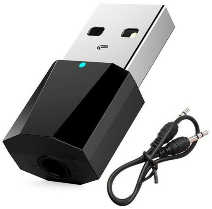 Bluetooth-lydmottaker USB, svart i gruppen Elektronikk / Lyd & Bilde / Trådløs Lydoverføring hos TP E-commerce Nordic AB (38-81335)
