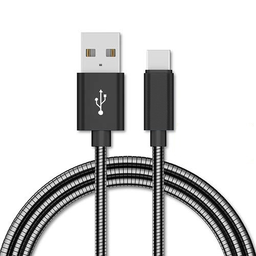 NORDIQZENZ USB-C kabel, Sølv, 1m i gruppen SMARTTELEFON & NETTBRETT / Ladere og Kabler / Kabler / Kabler type C hos TP E-commerce Nordic AB (38-81352)