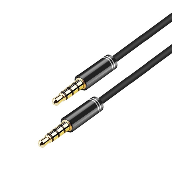 NORDIQZENZ AUX-kabel 3,5 mm, 2 m, svart i gruppen Elektronikk / Kabler og adaptere / Lyd analog / 3,5 mm hos TP E-commerce Nordic AB (38-81364)