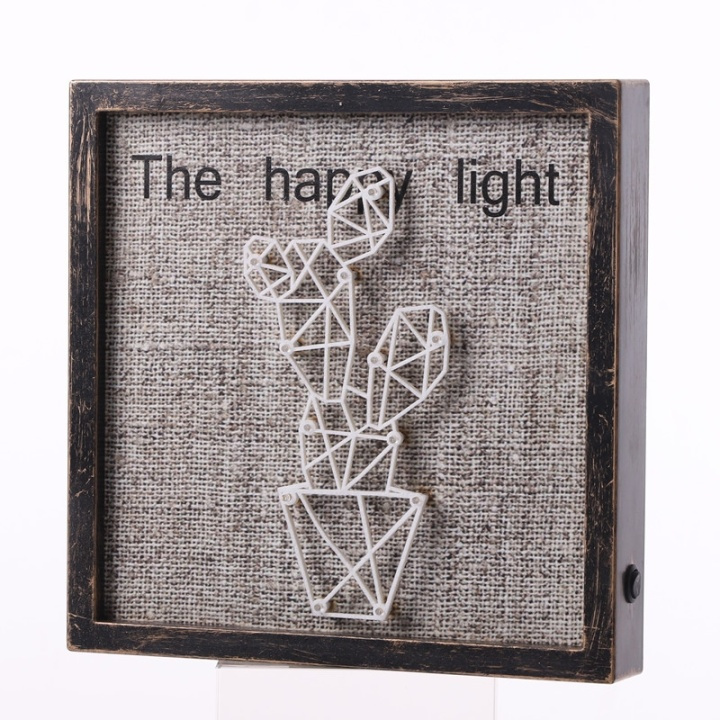 The Happy Light, tavle med LED-lys, kaktus i gruppen Elektronikk / Lys / Vegglamper hos TP E-commerce Nordic AB (38-81373)