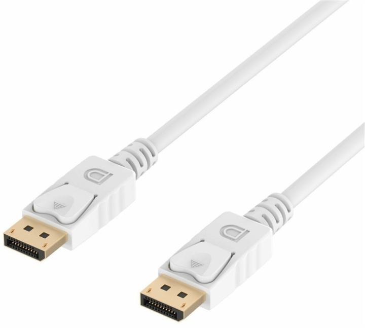 NORDIQZENZ Displayport til Displayport-kabel, Hvit, 2m i gruppen Datautstyr / Kabler og adaptere / DisplayPort / Kabler hos TP E-commerce Nordic AB (38-81477)