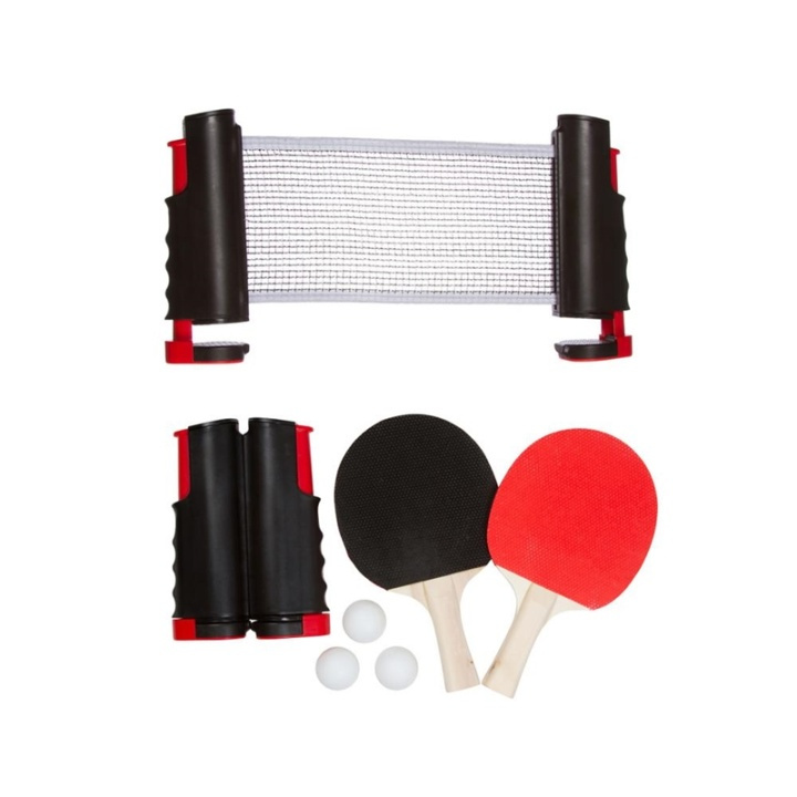 Portabelt pingisset inkl. nät, 3st bollar och 2st racketar i gruppen LEKER, BARN OG BABY / Uteleker / Sport & spill hos TP E-commerce Nordic AB (38-81550)