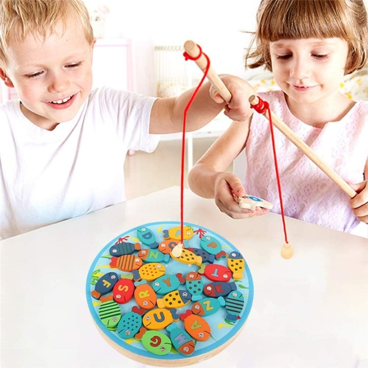 Magnetiskt Fiskespill i tre i gruppen LEKER, BARN OG BABY / Spill / Barnespill hos TP E-commerce Nordic AB (38-81591)