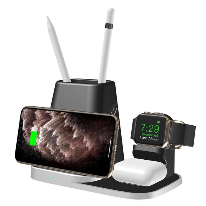 Qi trådløs ladepennholder for smarttelefon, iWatch, Airpods i gruppen SMARTTELEFON & NETTBRETT / Ladere og Kabler / Trådløs lader QI hos TP E-commerce Nordic AB (38-81719)