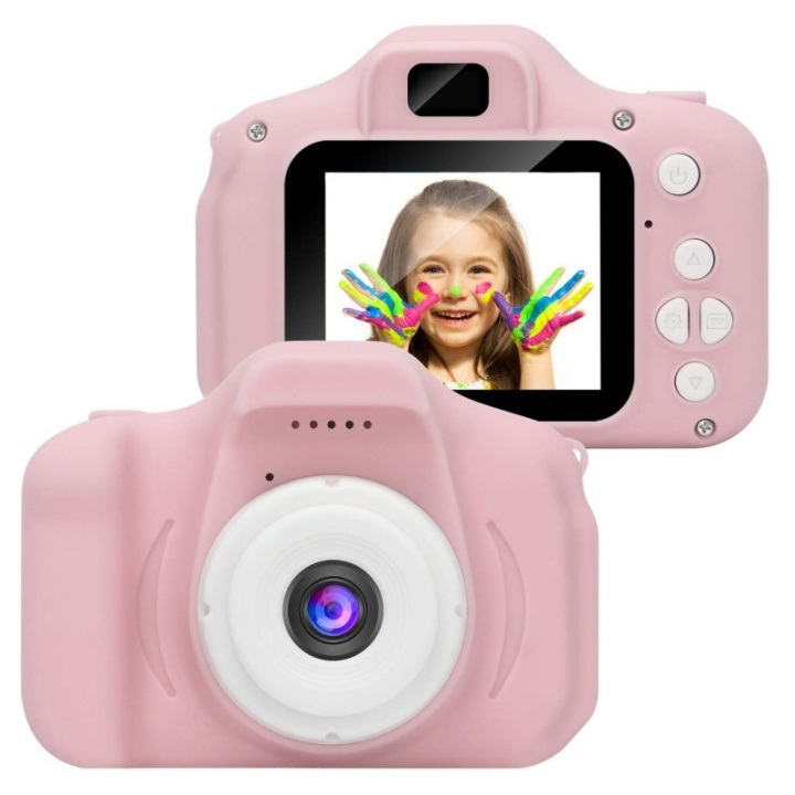 Mini HD digitalkamera for barn, rosa i gruppen Elektronikk / Foto og video / Kameraer hos TP E-commerce Nordic AB (38-81766)