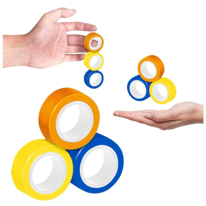 Magnetiske ringer 3-Pack - Anti-stress, Mix i gruppen LEKER, BARN OG BABY / Leker / Fidget Spinners hos TP E-commerce Nordic AB (38-81767)