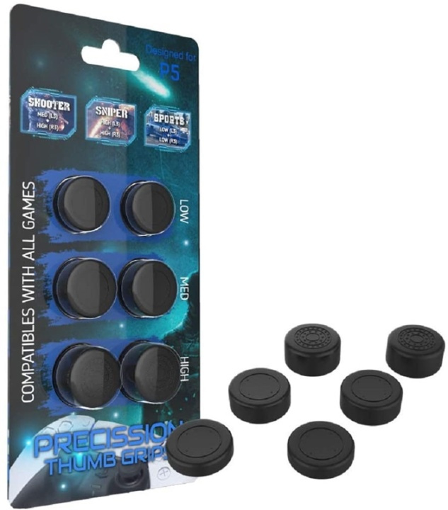 Silikonhette for PS5-kontroll, 6 stk i gruppen Elektronikk / TV-spill & tilbehør / Sony PlayStation 5 / Tilbehør hos TP E-commerce Nordic AB (38-82104)