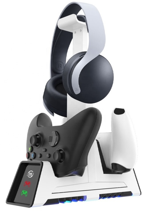 Ladestasjon for håndkontrollere med headset-henger i gruppen Elektronikk / TV-spill & tilbehør / Xbox One hos TP E-commerce Nordic AB (38-82112)