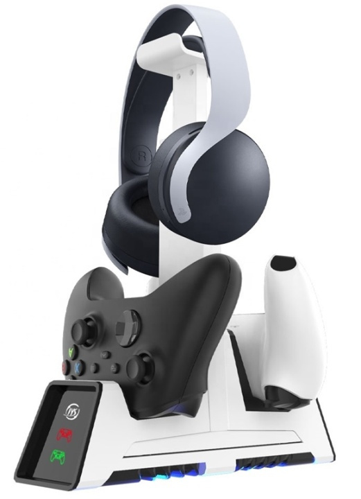 Ladestasjon for håndkontrollere med headset-henger i gruppen Elektronikk / TV-spill & tilbehør / Xbox One / Tilbehør hos TP E-commerce Nordic AB (38-82112)