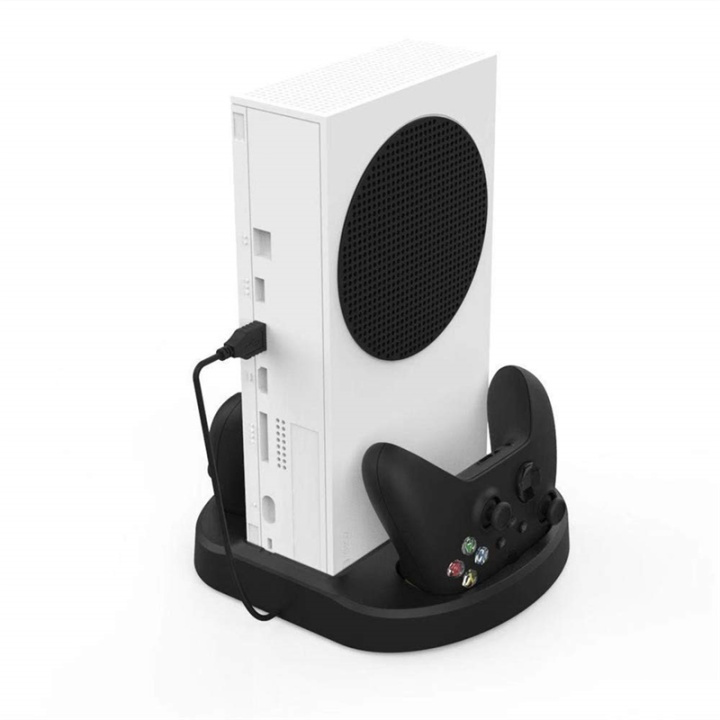 Vertikalt kylstativ till Xbox Series S, laddningsstationer, USB-hub i gruppen Elektronikk / TV-spill & tilbehør / Xbox Series X hos TP E-commerce Nordic AB (38-82158)