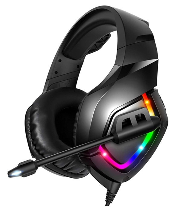 Gamingheadset med RGB-belysning, Svart i gruppen Datautstyr / GAMING / Headset hos TP E-commerce Nordic AB (38-82195)