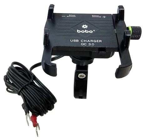 Mobiltelefonholder for motorsykkel med QC3.0 hurtiglading i gruppen SPORT, FRITID & HOBBY / Sportsutstyr / Sykkeltilbehør / Annet sykkeltilbehør hos TP E-commerce Nordic AB (38-82284)