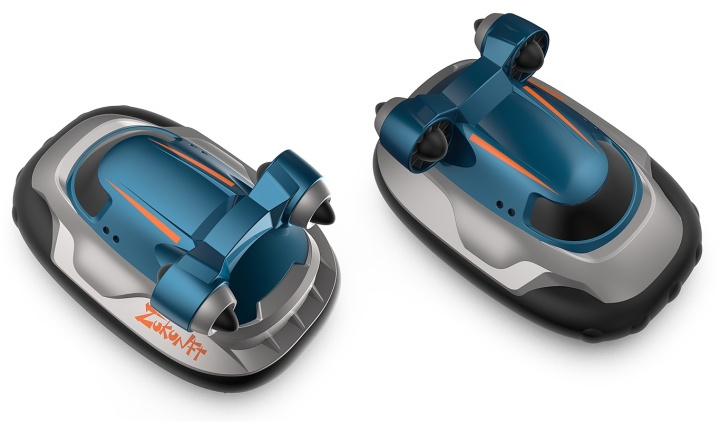 2.4G Mini Hovercraft - Radiostyrt luftputebåt, 1:16, Blå i gruppen LEKER, BARN OG BABY / Radiostyrt / Radiostyrte båter hos TP E-commerce Nordic AB (38-82485)