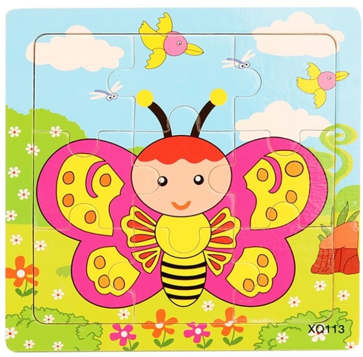 9-delers puslespill, Butterfly i gruppen LEKER, BARN OG BABY / Leker / Barnas puslespill hos TP E-commerce Nordic AB (38-82582)