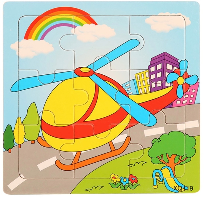 9-delt puslespill, Helikopter i gruppen LEKER, BARN OG BABY / Leker / Barnas puslespill hos TP E-commerce Nordic AB (38-82597)