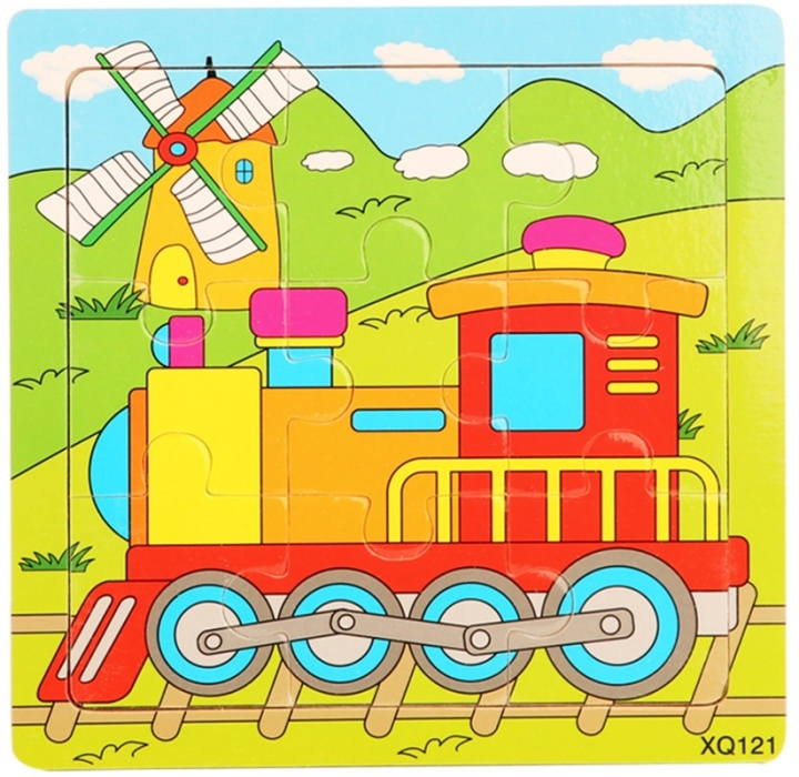 9-delers puslespill, Train i gruppen LEKER, BARN OG BABY / Leker / Barnas puslespill hos TP E-commerce Nordic AB (38-82598)