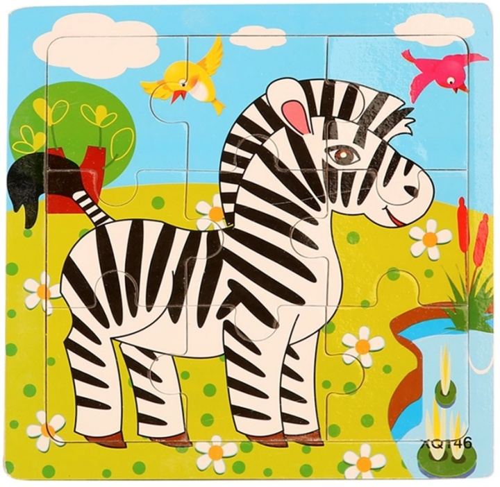 9-delers puslespill, Zebra i gruppen LEKER, BARN OG BABY / Leker / Barnas puslespill hos TP E-commerce Nordic AB (38-82599)