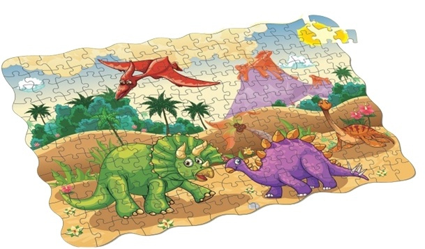 208 brikker puslespill, Dinosaur i gruppen LEKER, BARN OG BABY / Leker / Barnas puslespill hos TP E-commerce Nordic AB (38-82613)