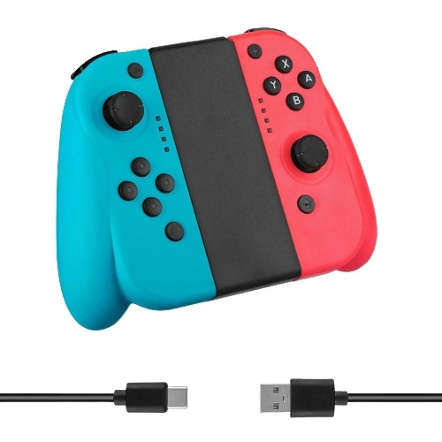 Gamepad for Nintendo Switch, rød/blå i gruppen Elektronikk / TV-spill & tilbehør / Nintendo Switch / Tilbehør hos TP E-commerce Nordic AB (38-82953)