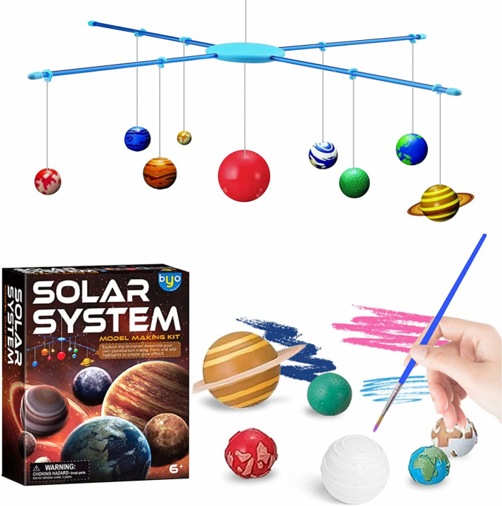 Hengende modell av solsystemet + selvlysende farge i gruppen LEKER, BARN OG BABY / Leker / Håndtverk hos TP E-commerce Nordic AB (38-83068)
